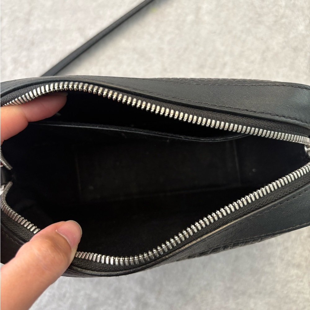 MCM Black Leather Crossbody Camera Bag with Chain Strap - Picture 3 of 5